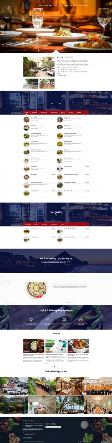 Website nhà hàng ẩm thực GÀNH HÀO nổi tiếng Vũng Tàu